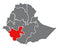 Green Coffee Growing Region Map Ethiopia