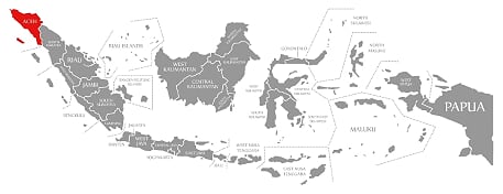 Green Coffee Growing Region Map Indonesia Sumatra