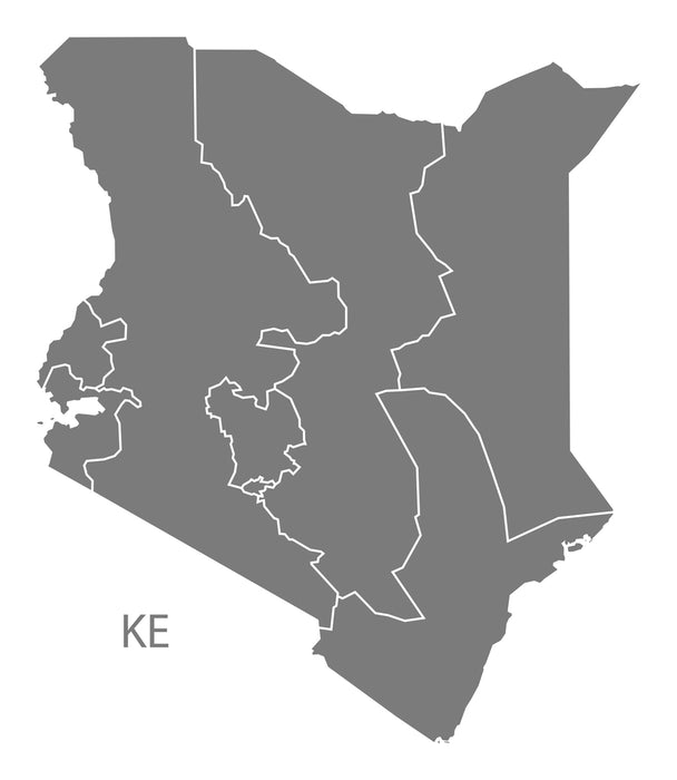 Green Coffee Growing Region Map Kenya